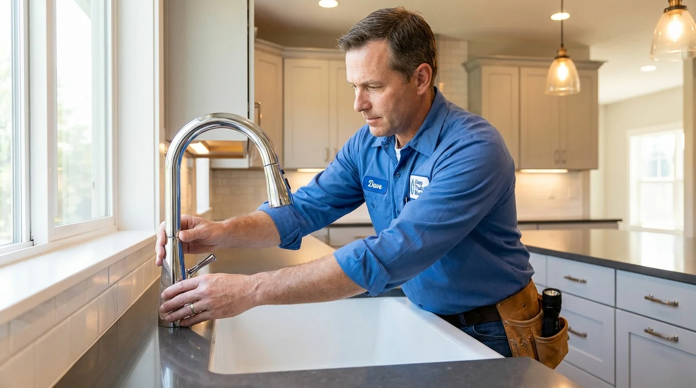 Kitchen faucet installation by Johns Plumbing LLC in Coopersburg